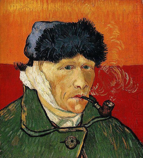 Vincent Van Gogh Self Portrait with Bandaged Ear and Pipe china oil painting image